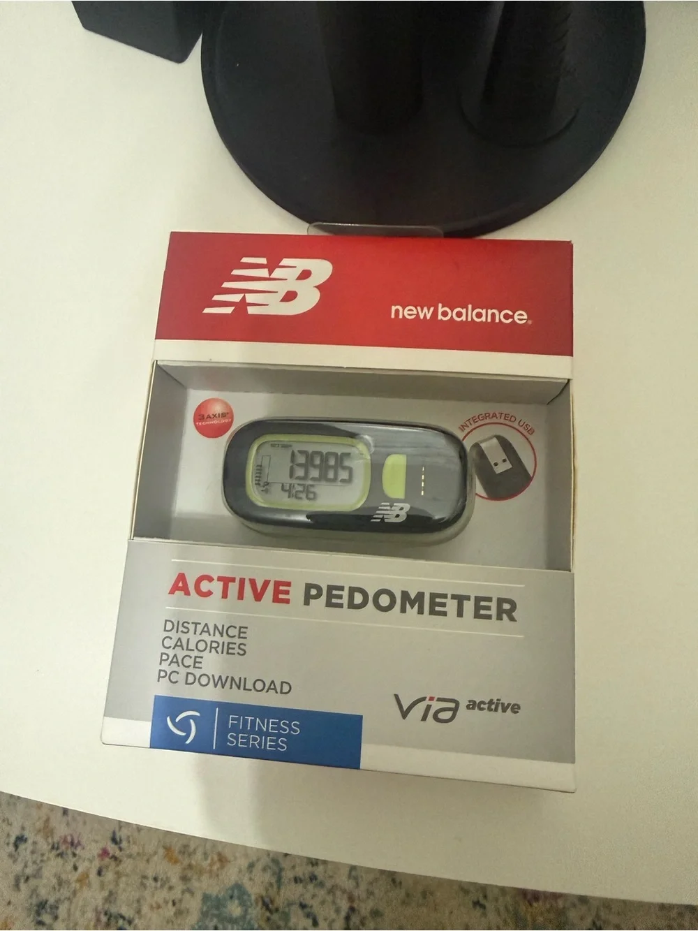 New Balance Active Pedometer – Black with Lime Accents